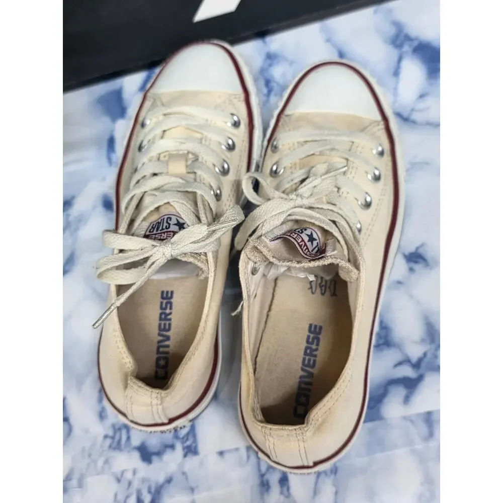 Womens Converse Chuck Taylor All Star  OX Ivory Low Sneakers Shoes Size 6.5